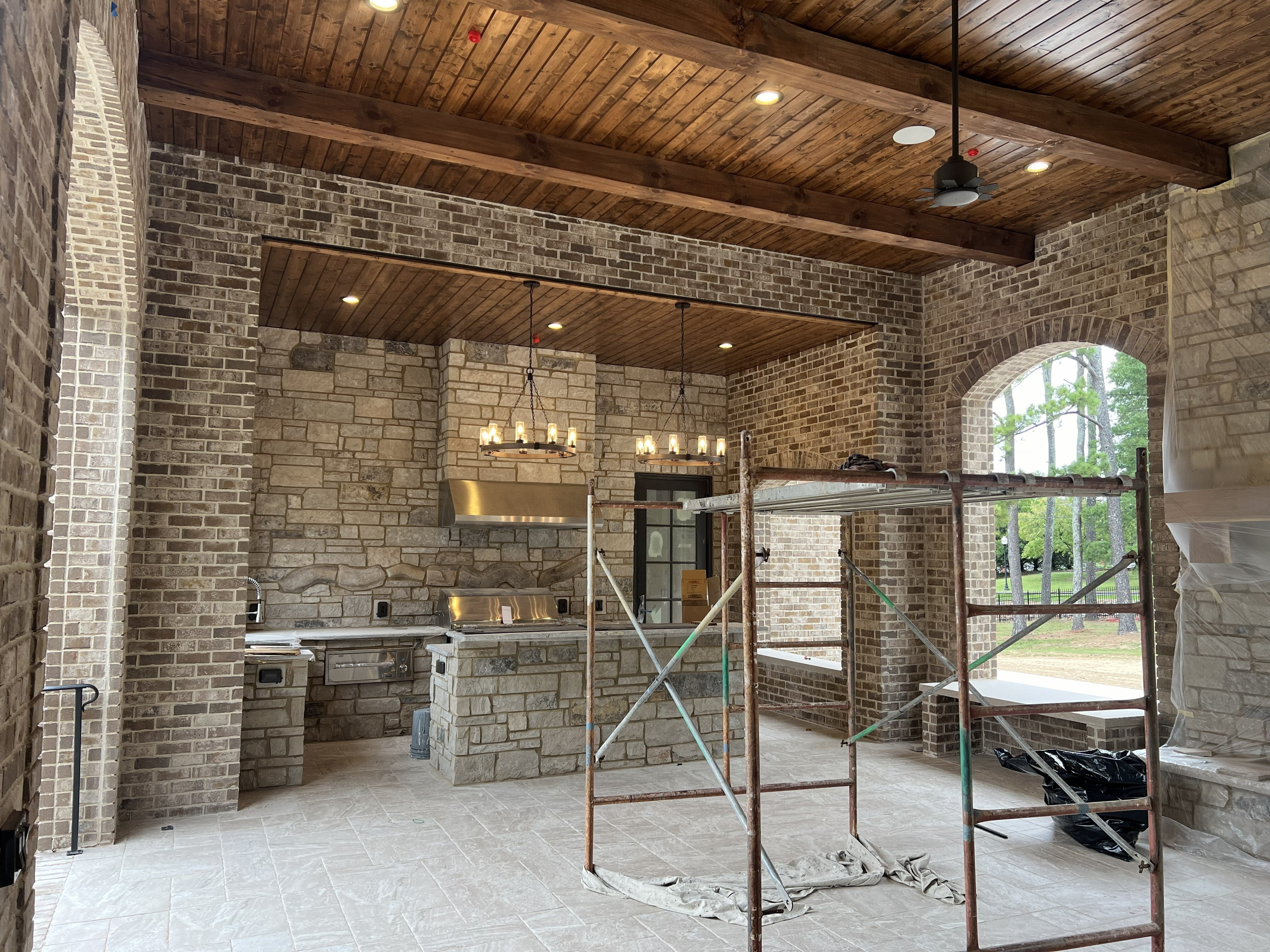 Covered Patio Recessed Lights - Job Completed