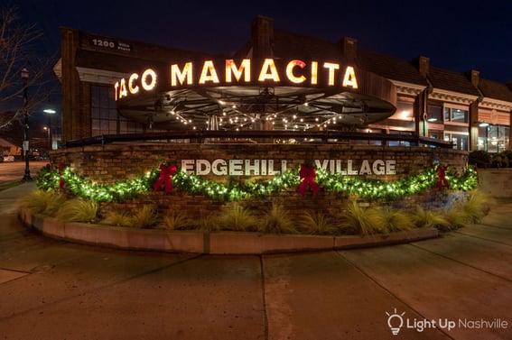 Taco Mamacita holiday display in Nashville, TN