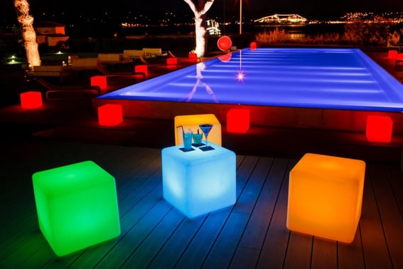LED cube glow balls that color change