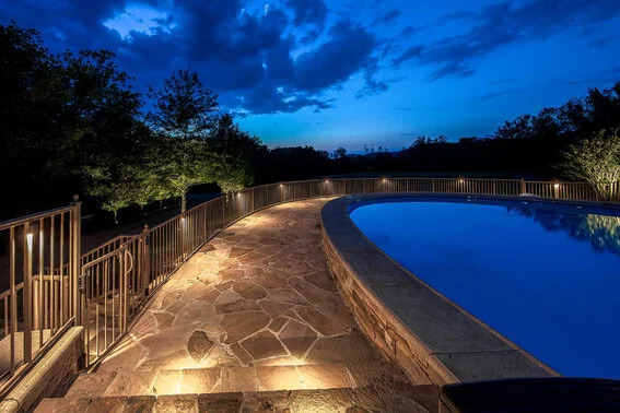 Increase Home Security with Outdoor Lighting - Poolside 