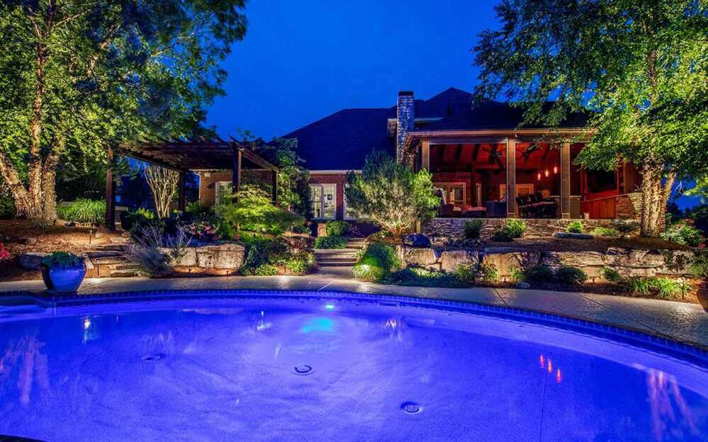 Hire an Outdoor Lighting Company  - backyard pool