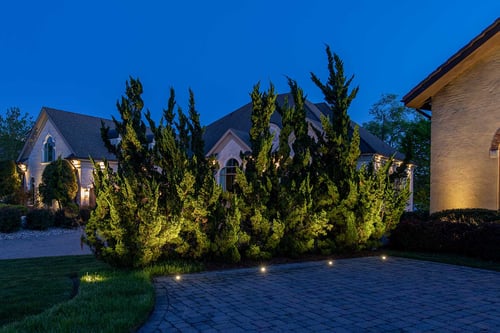 recessed up lights in concrete up lighting trees