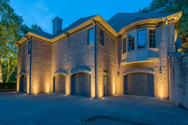 low voltage lights in concrete lighting garage 