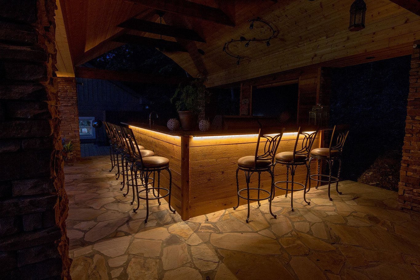 Towne Strip Lighting Under Outdoor Bar copy