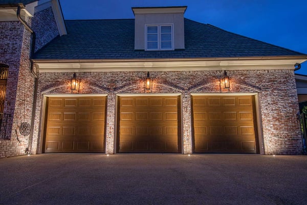 low voltage well lights recessed in concrete up lighting garage