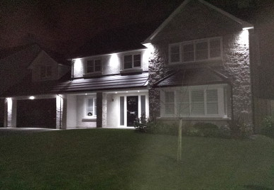 exterior recessed lights in soffit